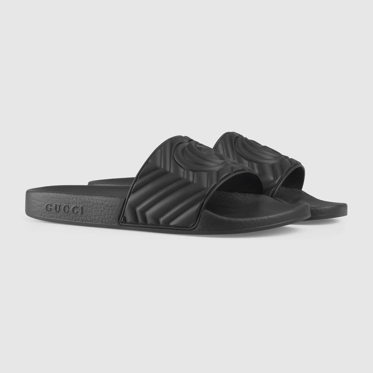 Men's matelassé rubber slide - 2