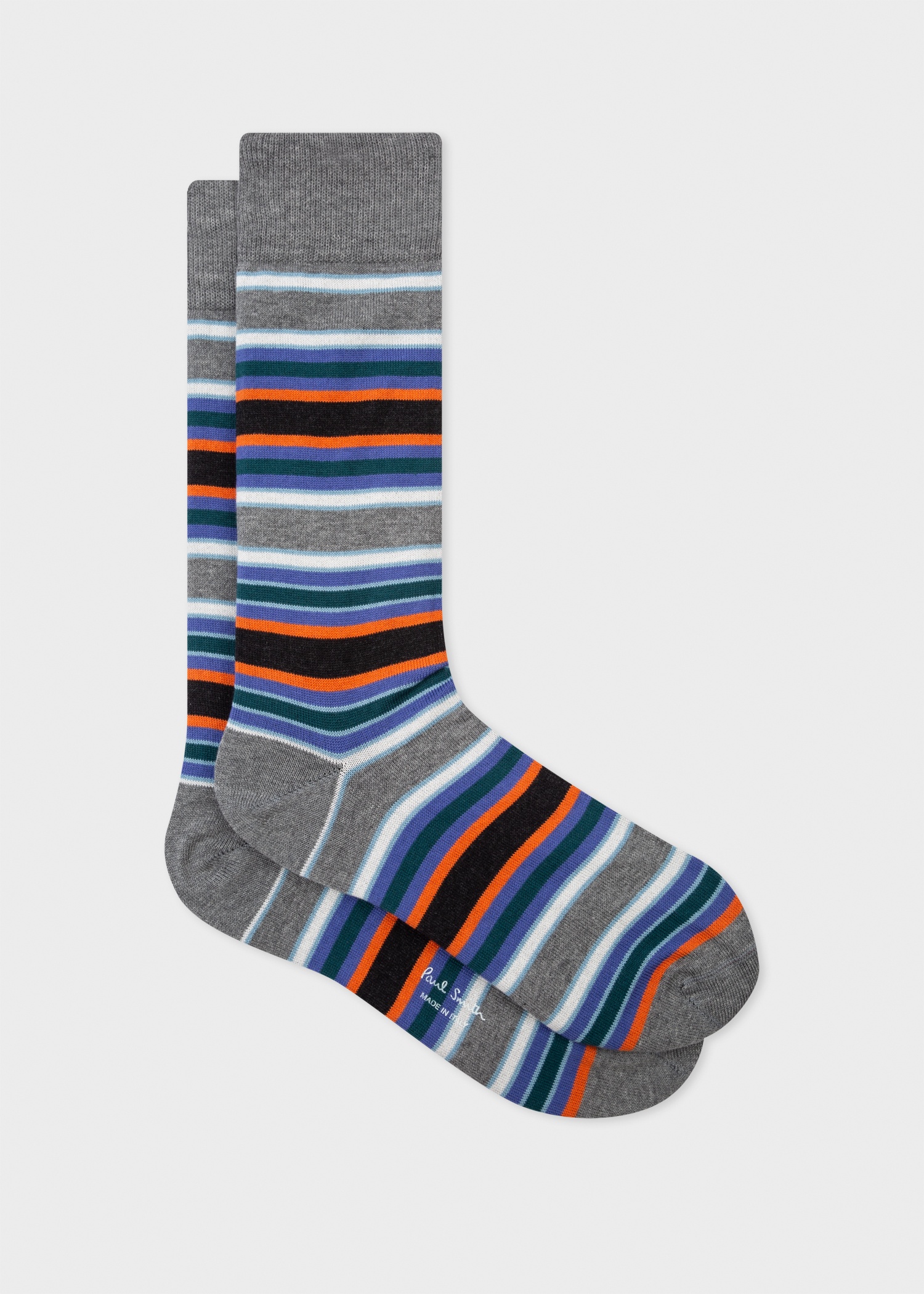 Grey Multistripe Socks - 1