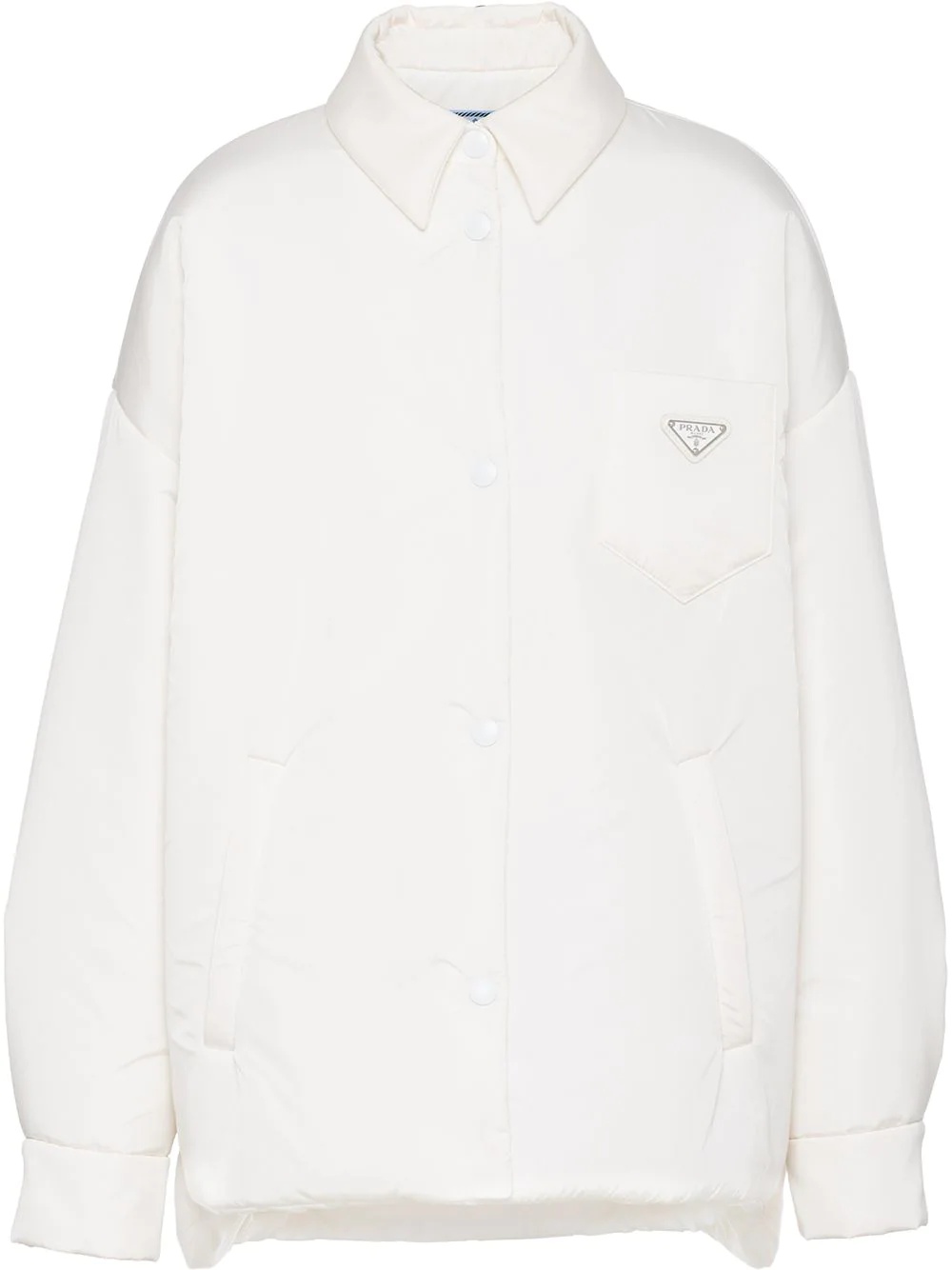Prada Re-Nylon padded shirt jacket | farfetch | REVERSIBLE