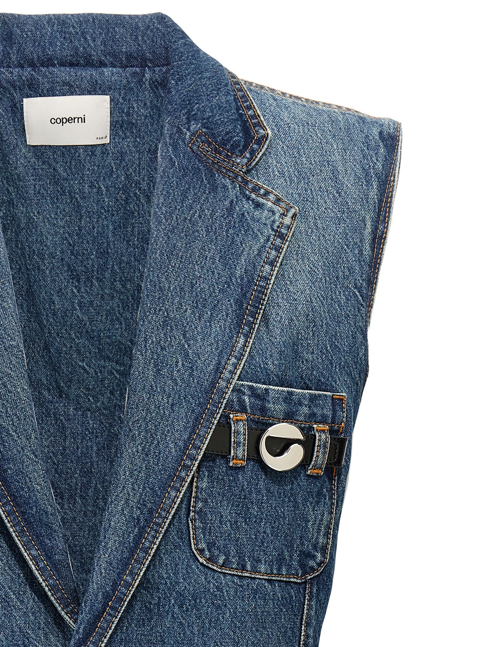 Strap Vest Gilet Blue - 3
