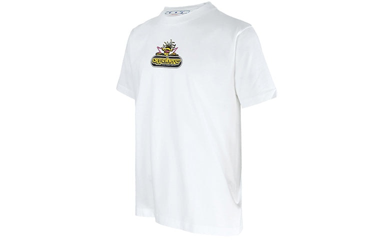 Off-White Logo Alphabet Printing Arrow Short Sleeve White OMAA027S22JER0130132 - 3