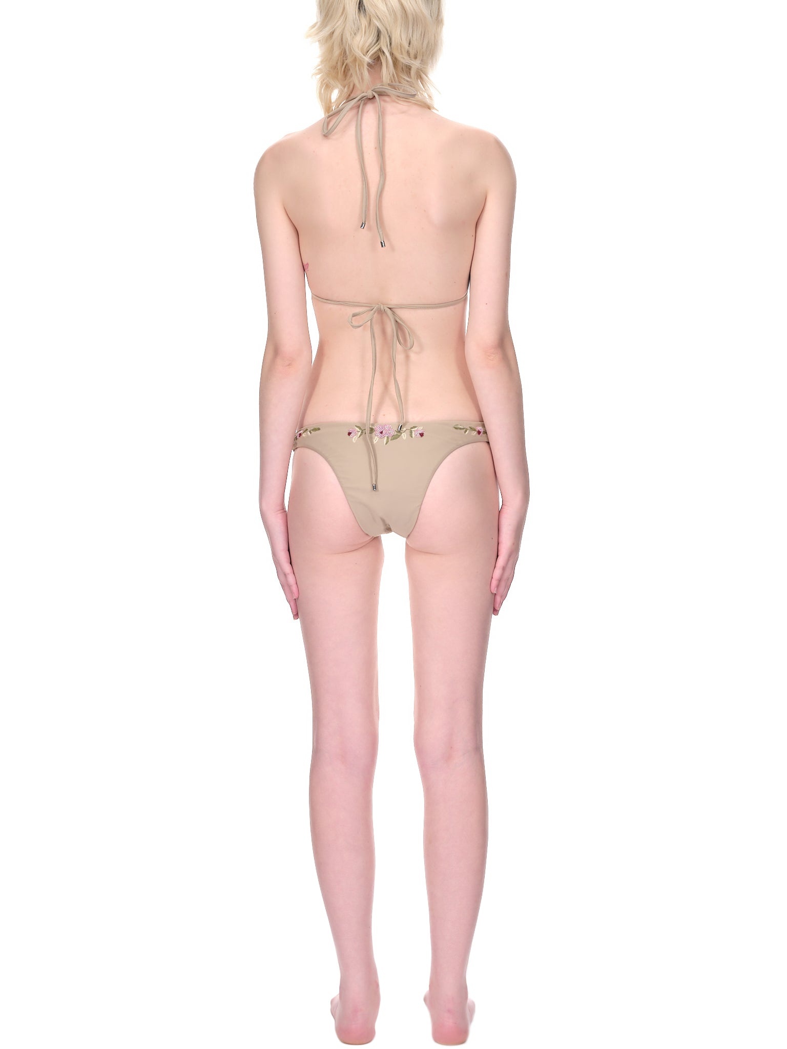 Triangle Top Embroidered Bikini - 3