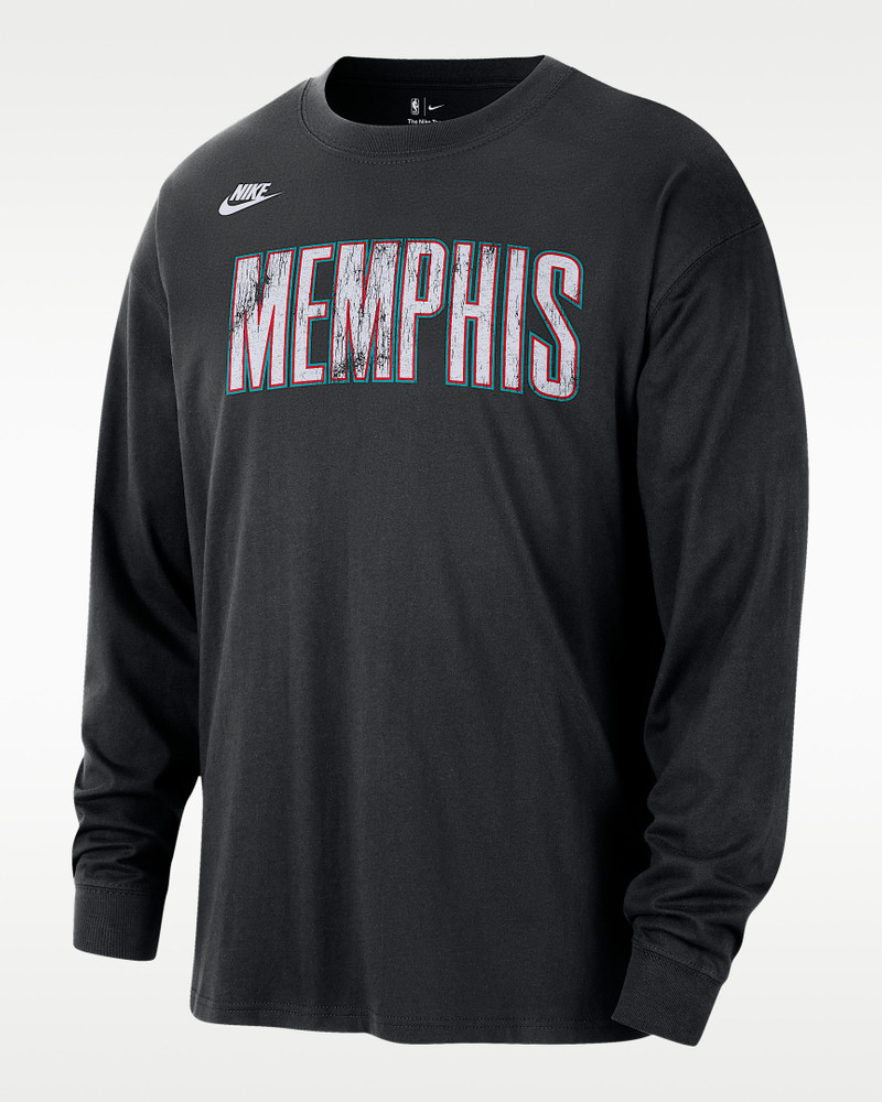 Memphis Grizzlies Hardwood Classic Essential Men's Nike NBA Long-Sleeve T-Shirt 1