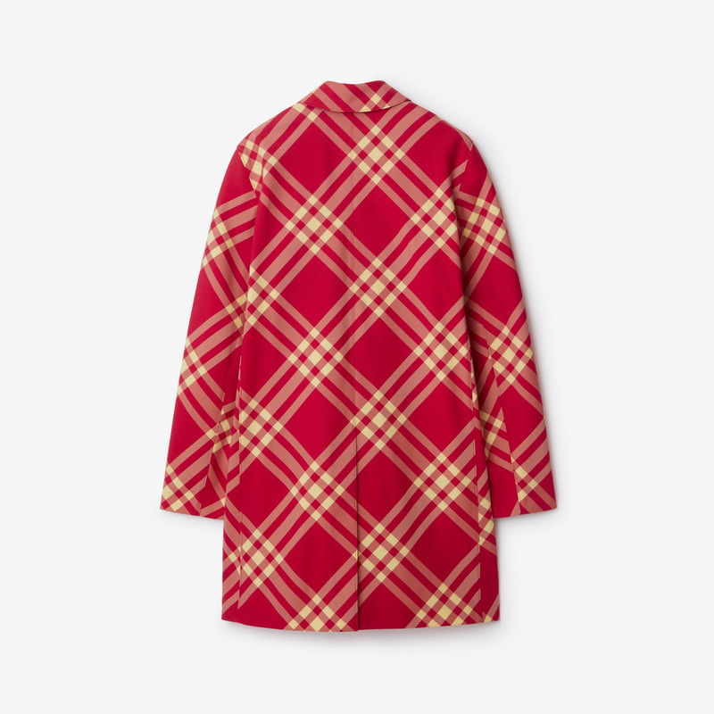 Mid-length Check Car Coat 5