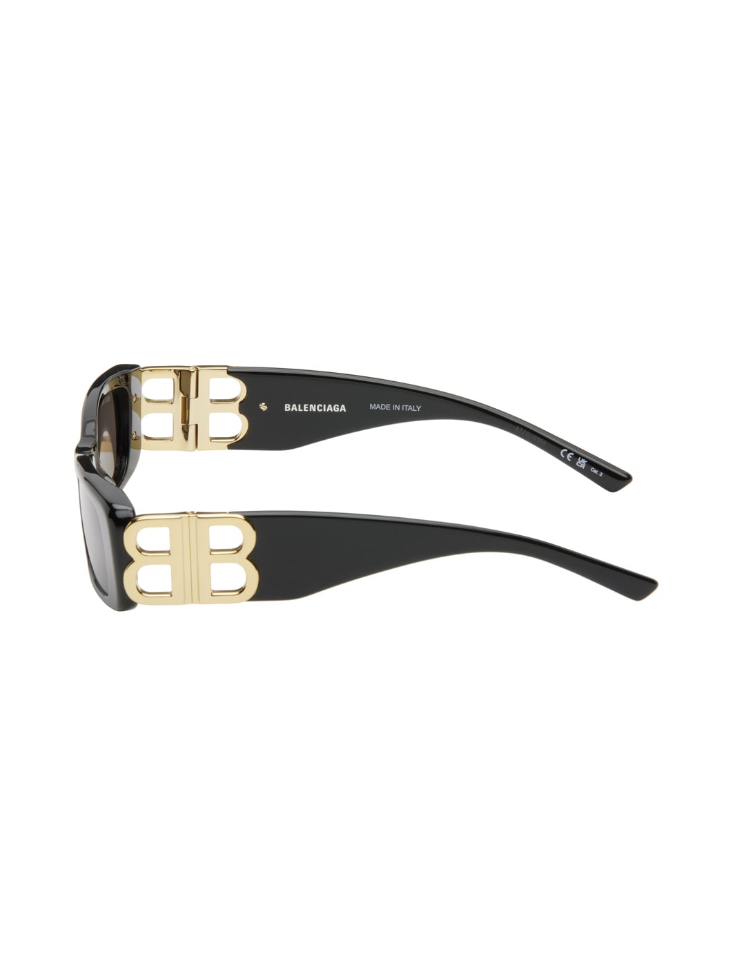 Black Dynasty Rectangle Sunglasses - 3