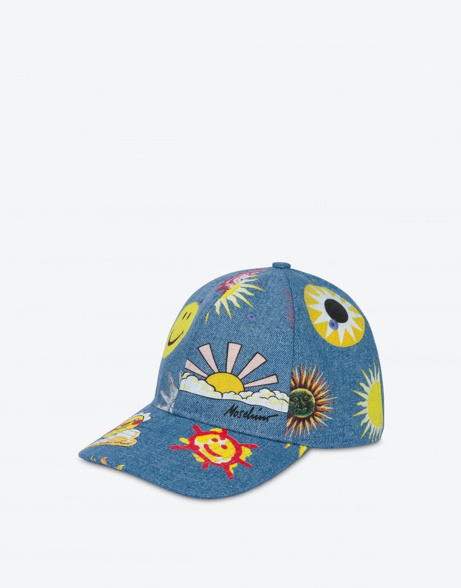 ALLOVER SUN SMILEY® PRINT DENIM HAT 3