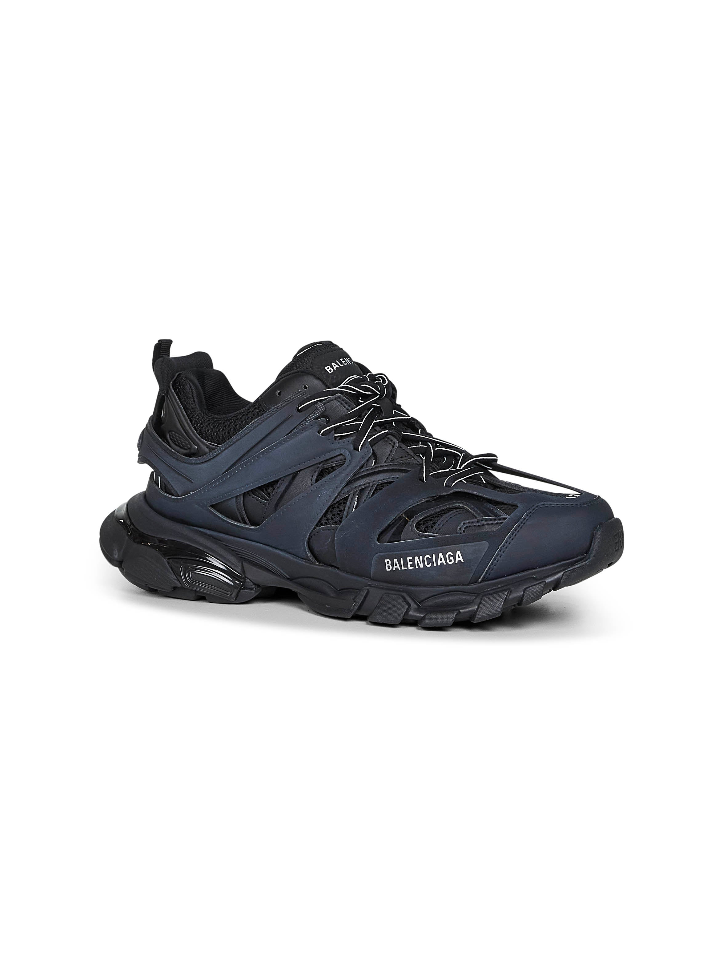 Balenciaga Men Black Mesh And Nylon Track Sneakers - 2