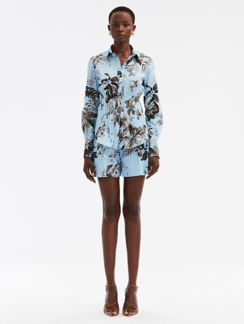 Oscar de la Renta FLORA & FAUNA COTTON POPLIN BLOUSE outlook