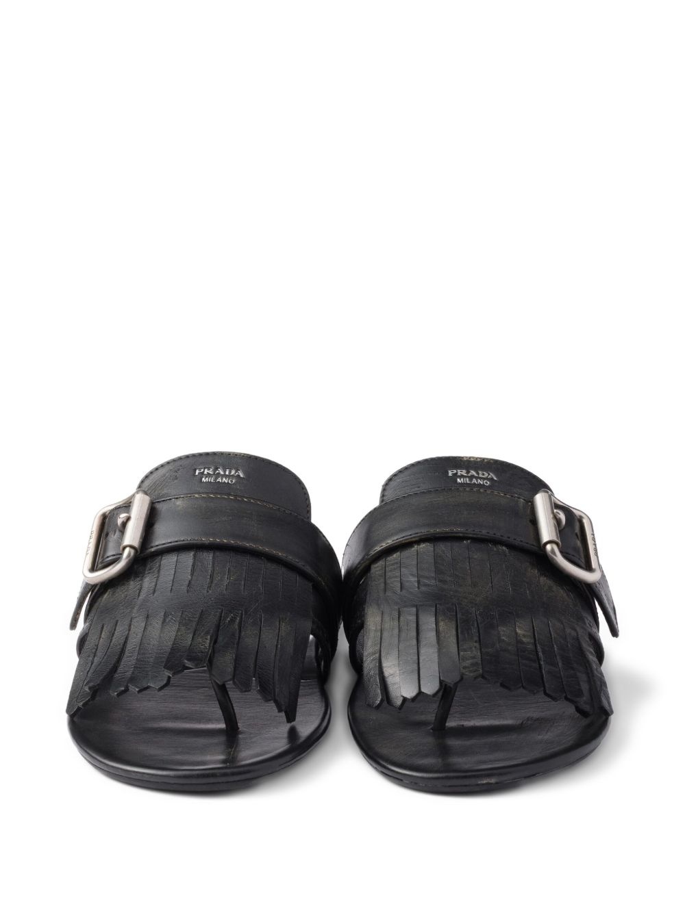 Shuffle leather thong sandals - 4