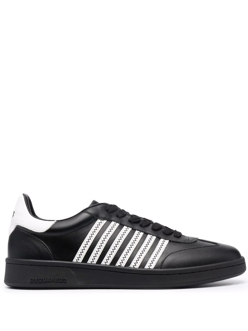 side-stripe detail low top sneakers - 1