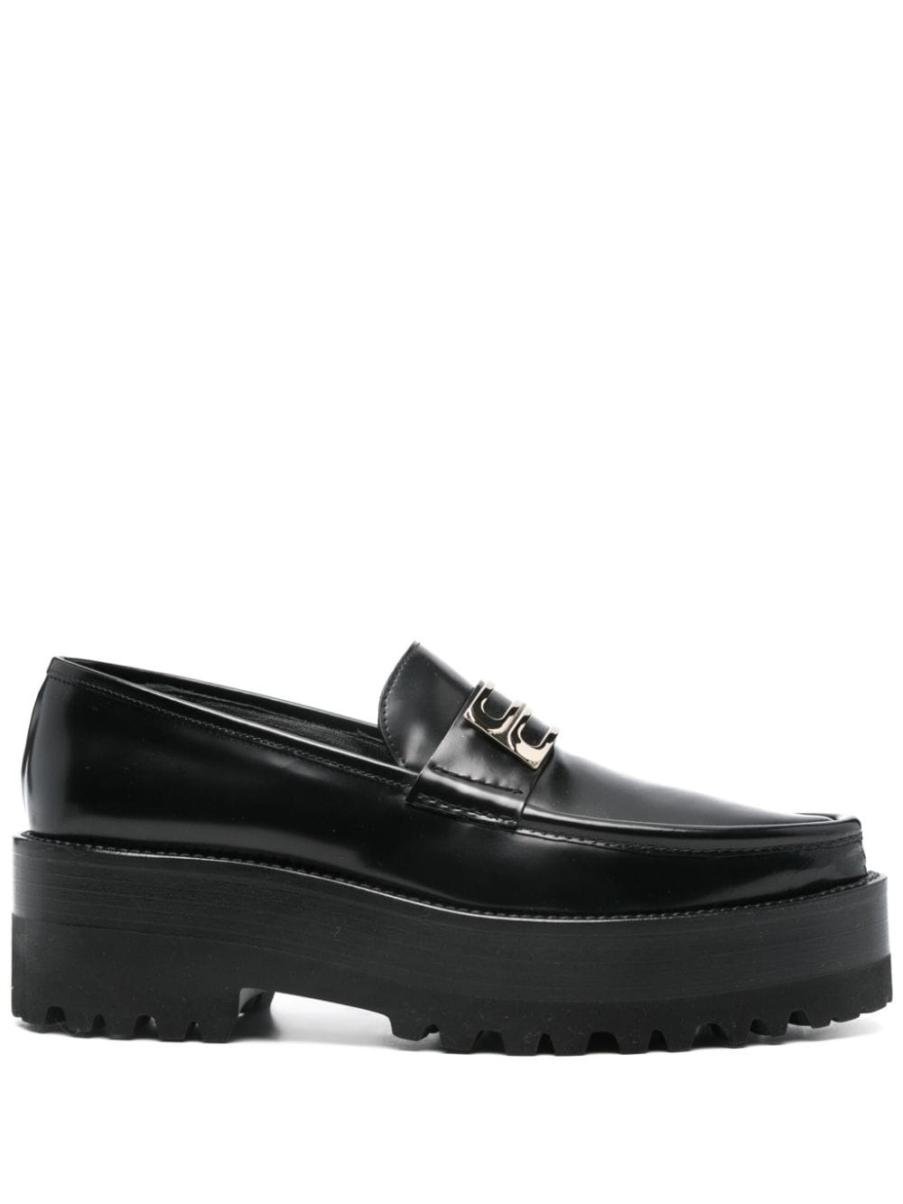 flatform leather loafers - 1