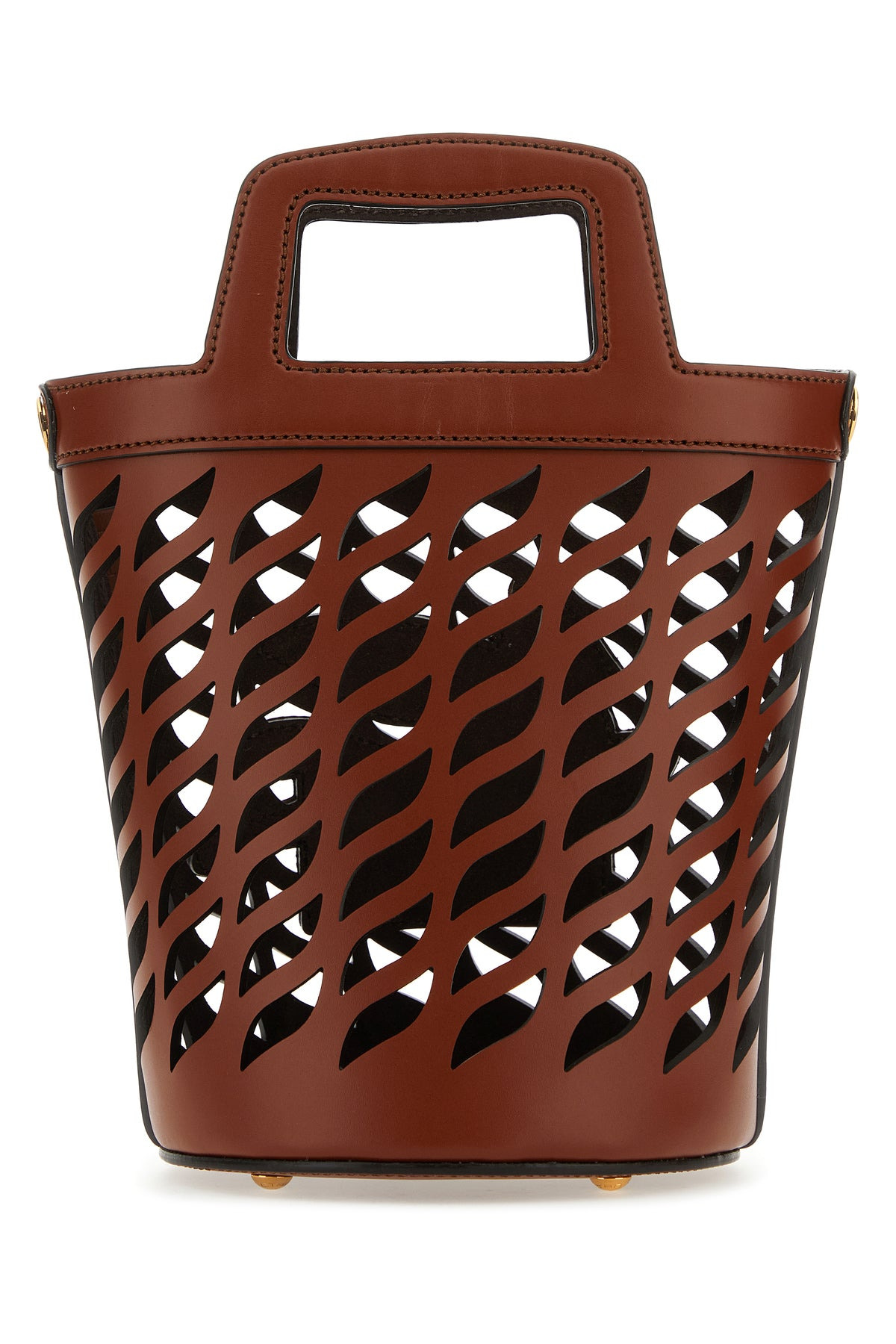 Caramel leather bucket bag - 3