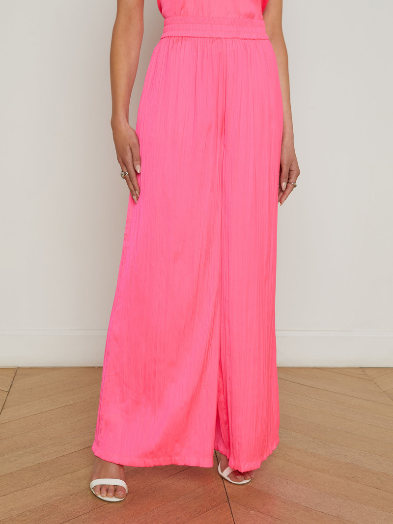 Lillian Satin Wide-Leg Pant 3