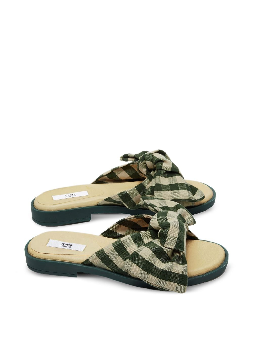 gingham bow sandals - 2