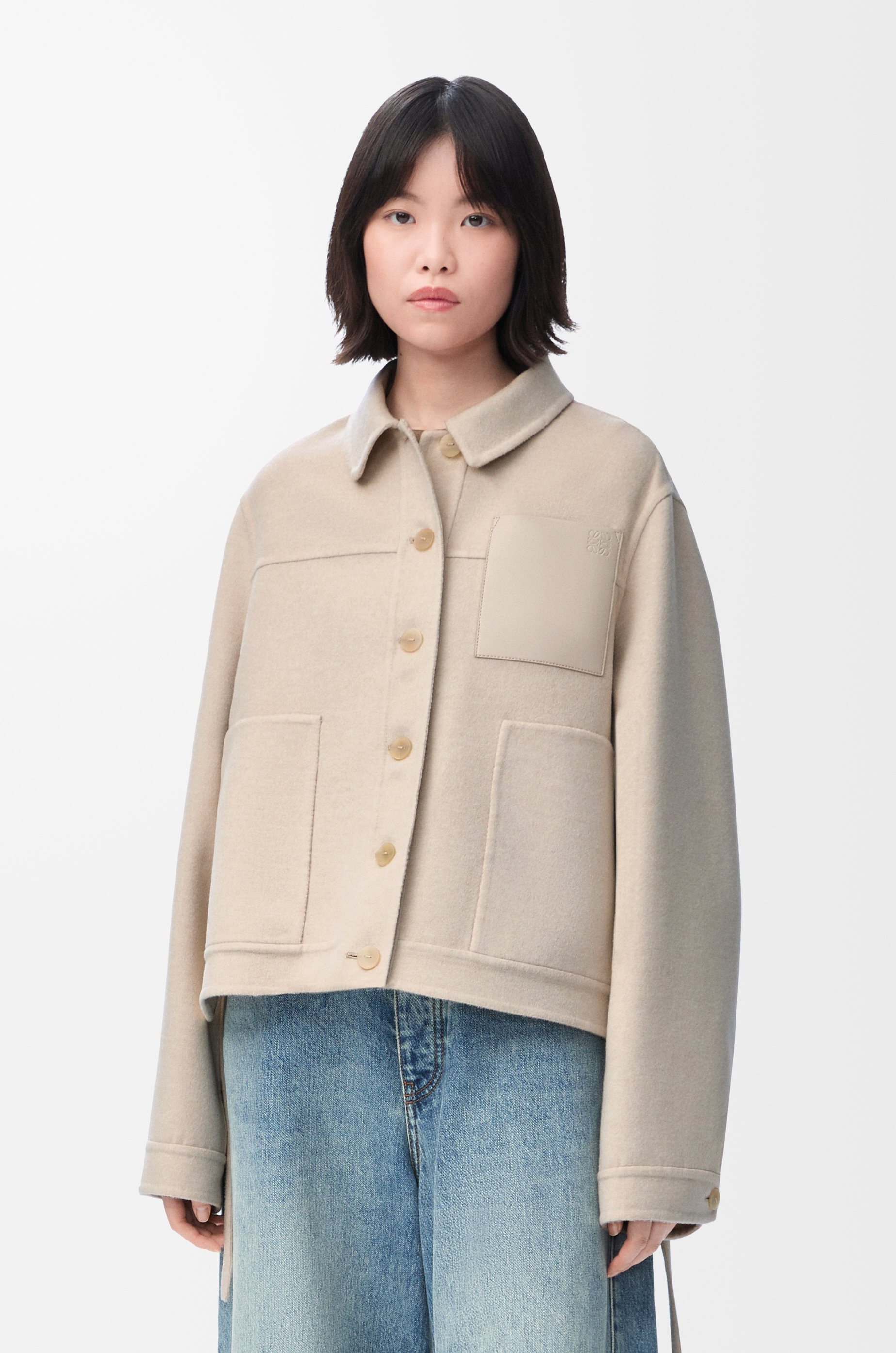 Workwear jacket in wool and cashmere - 3