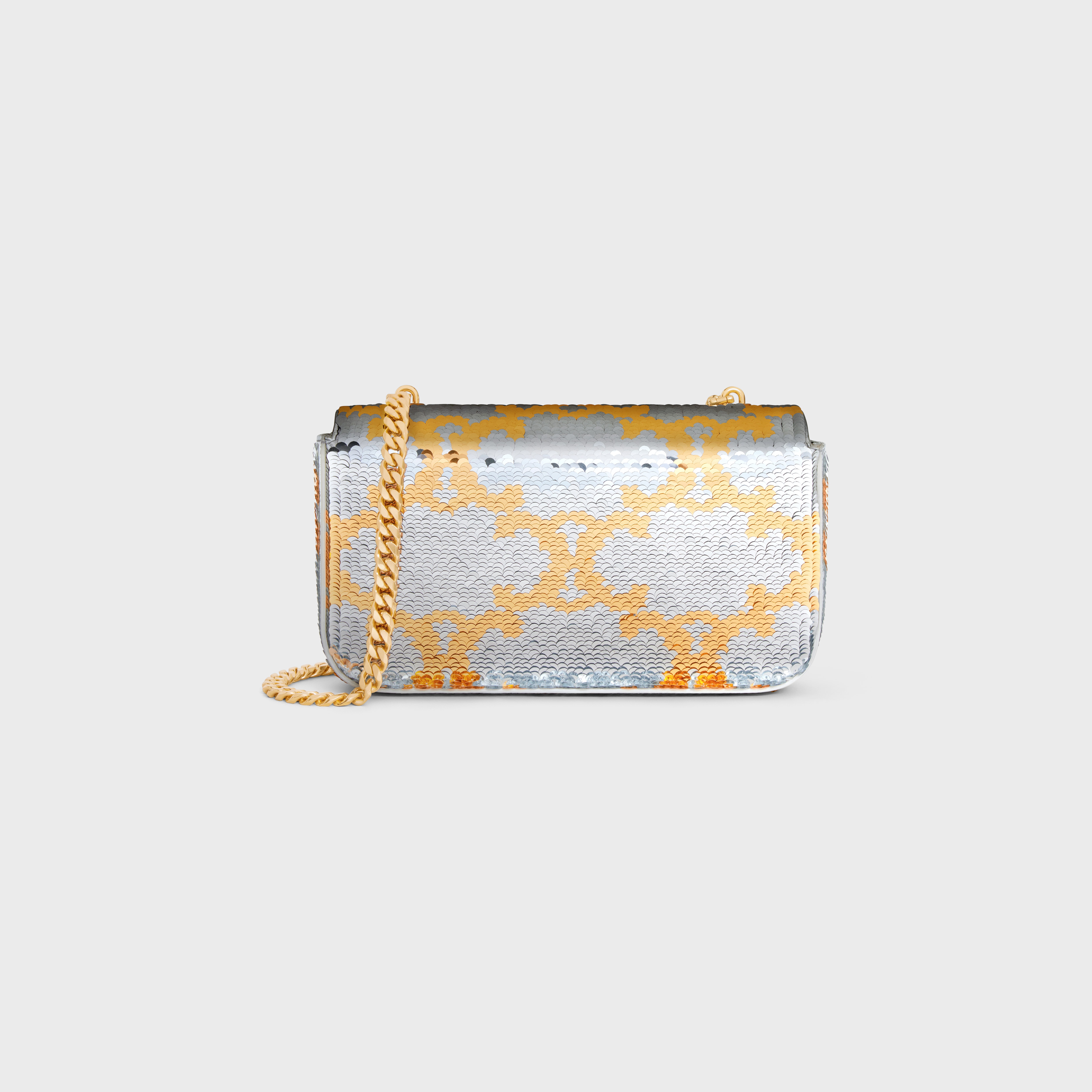 CHAIN SHOULDER BAG triomphe in TRIOMPHE SEQUINS - 3