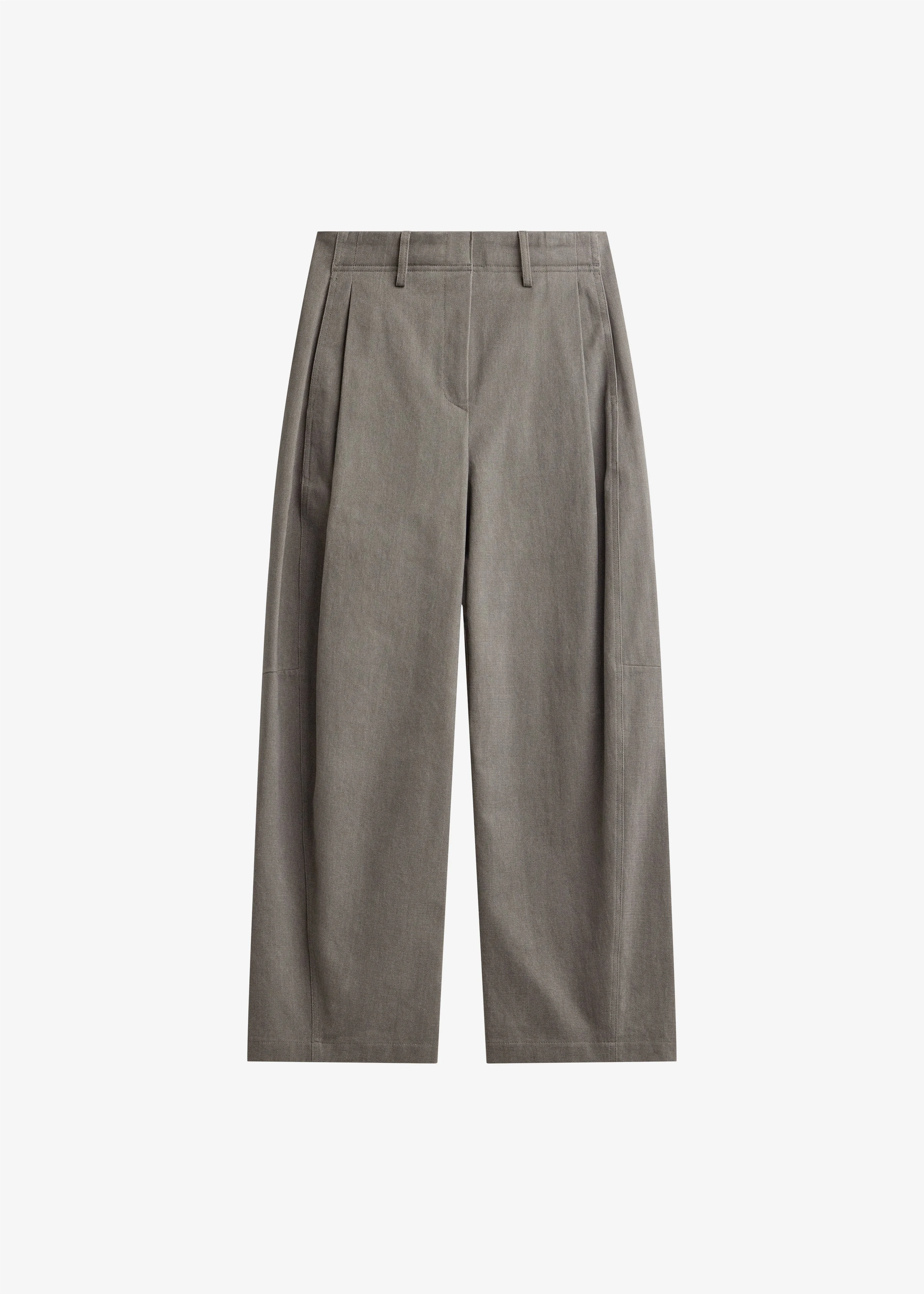 Vora Barrel Leg Pants - Grey - 1