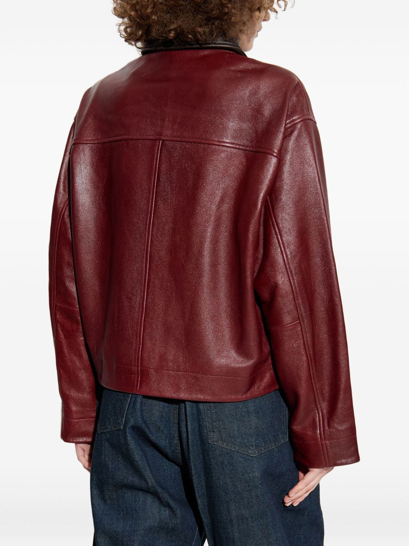 flap-pocket leather jacket 4