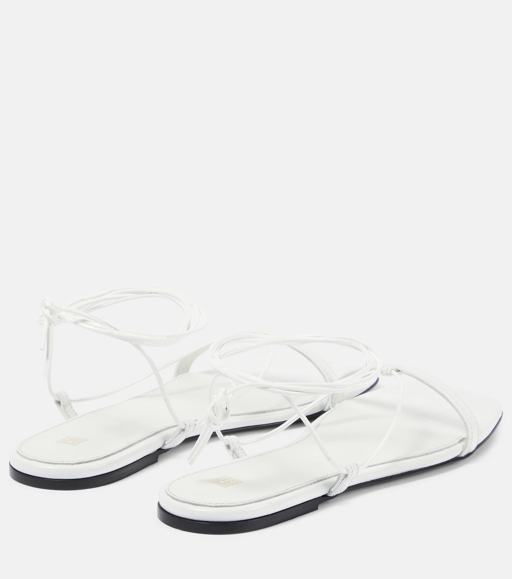 Croc-effect leather sandals - 3