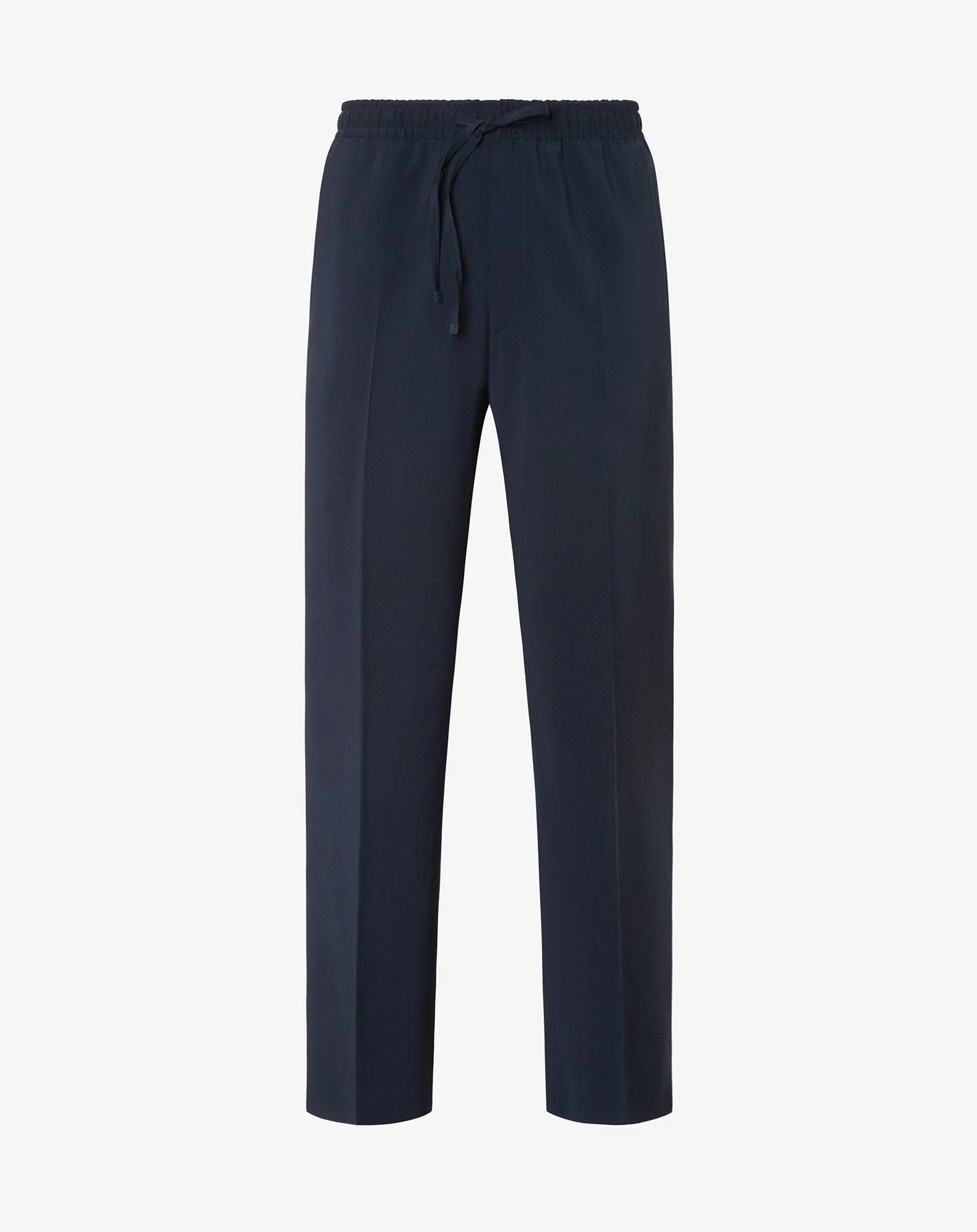 Navy blue 120's stretch wool trousers - 1