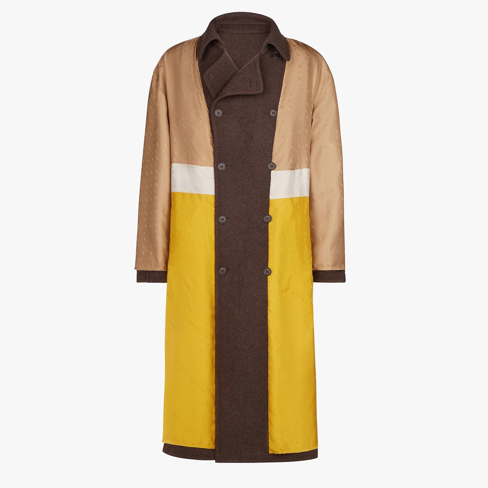 Brown cashmere trench coat - 4