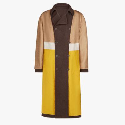FENDI Brown cashmere trench coat outlook