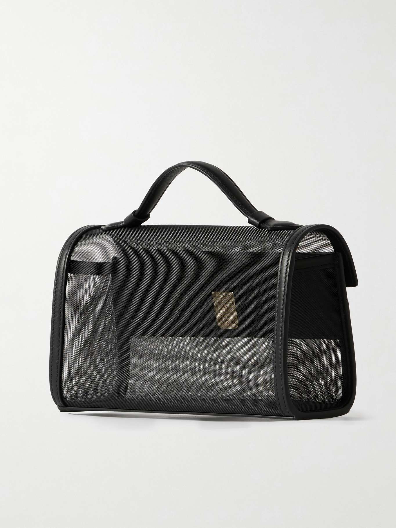 Symmetry Pochette leather and mesh tote Black - 3