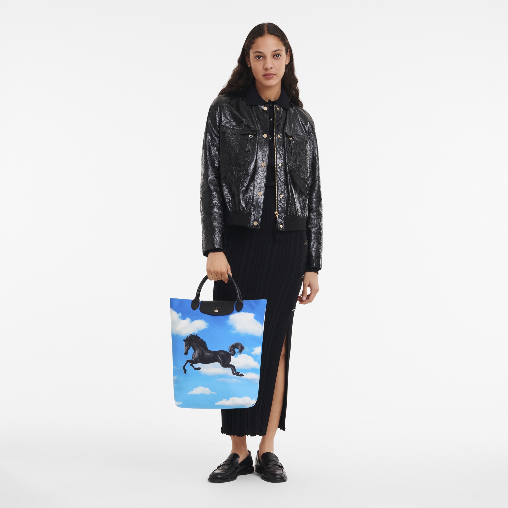 Longchamp x ToiletPaper M Tote bag Cloud Blue - Canvas - 2