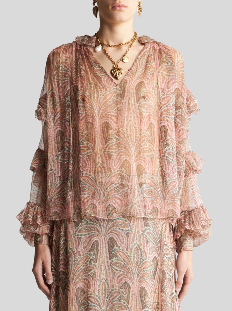 SILK TOP WITH RUCHES - 2