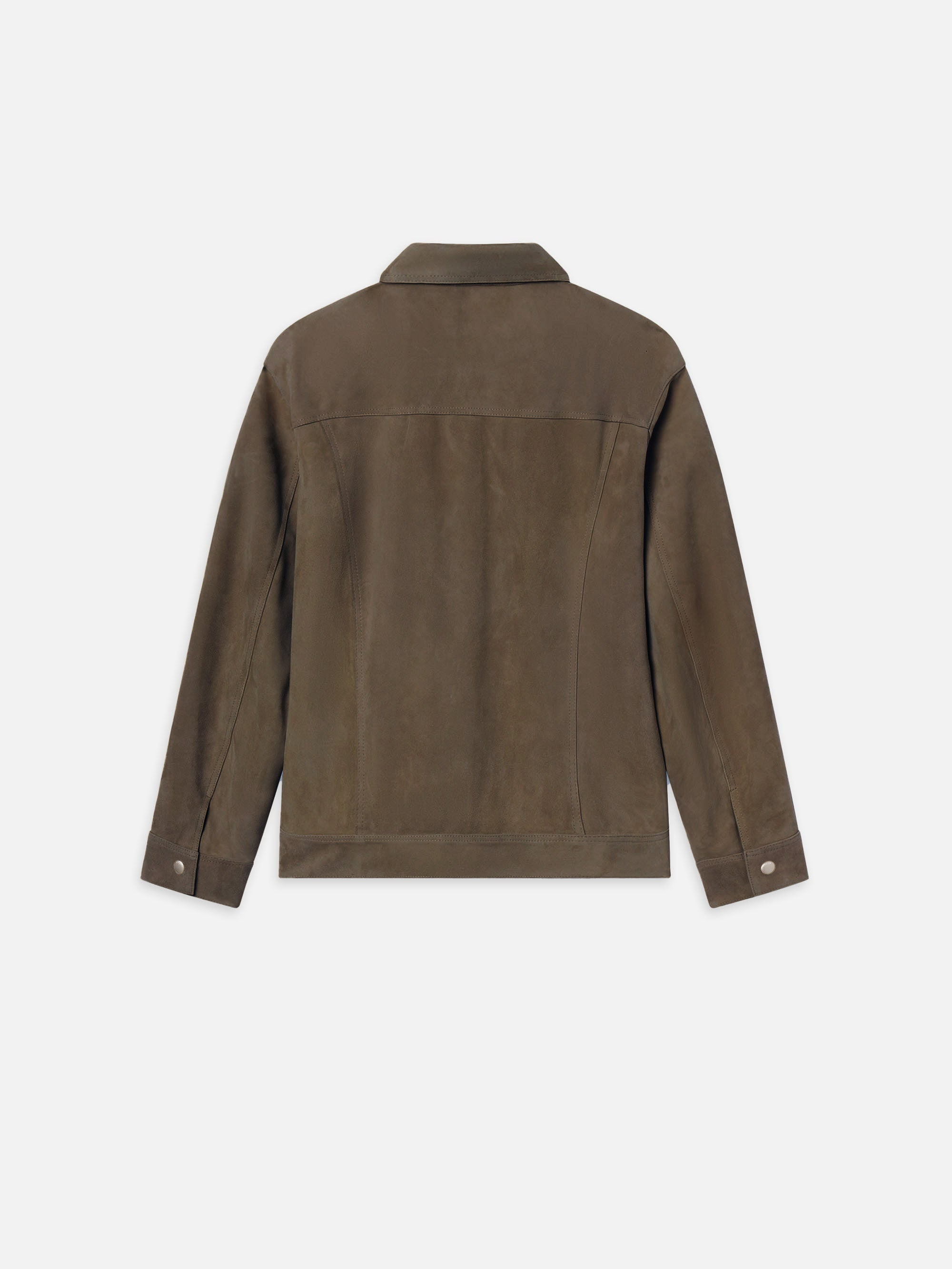 Suede Trucker Jacket in Mocha - 3