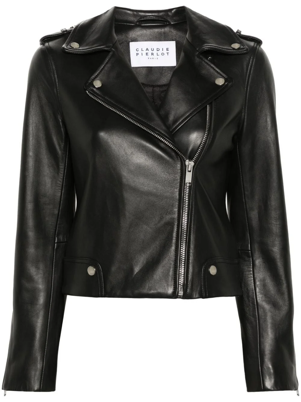 leather biker jacket - 1