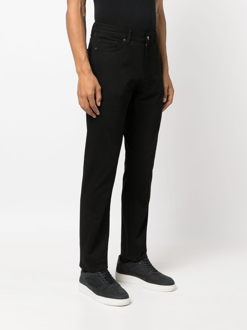 slim-cut gabardine trousers 3