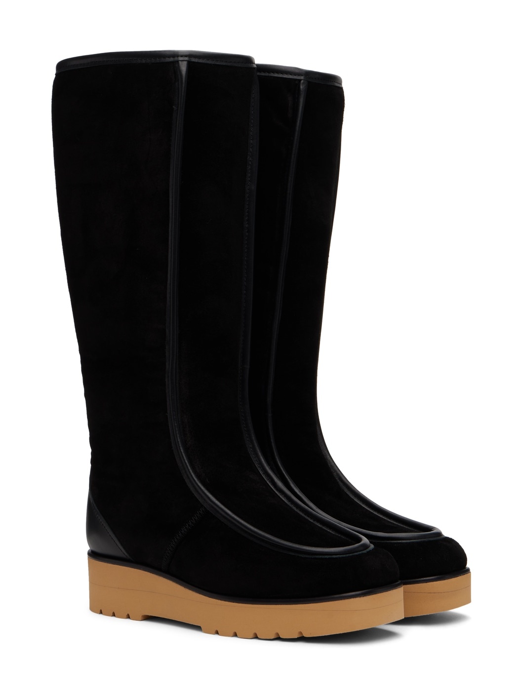 Black Shearling Tayna Boots - 4