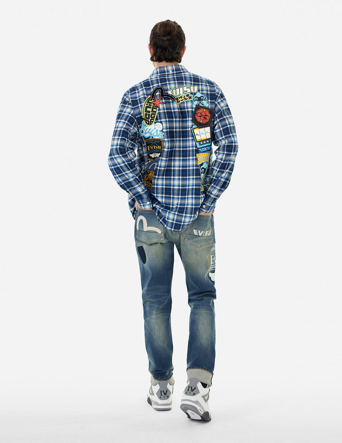MULTI-LOGO DAICOCK PRINT RELAX FIT CHECK SHIRT - 5