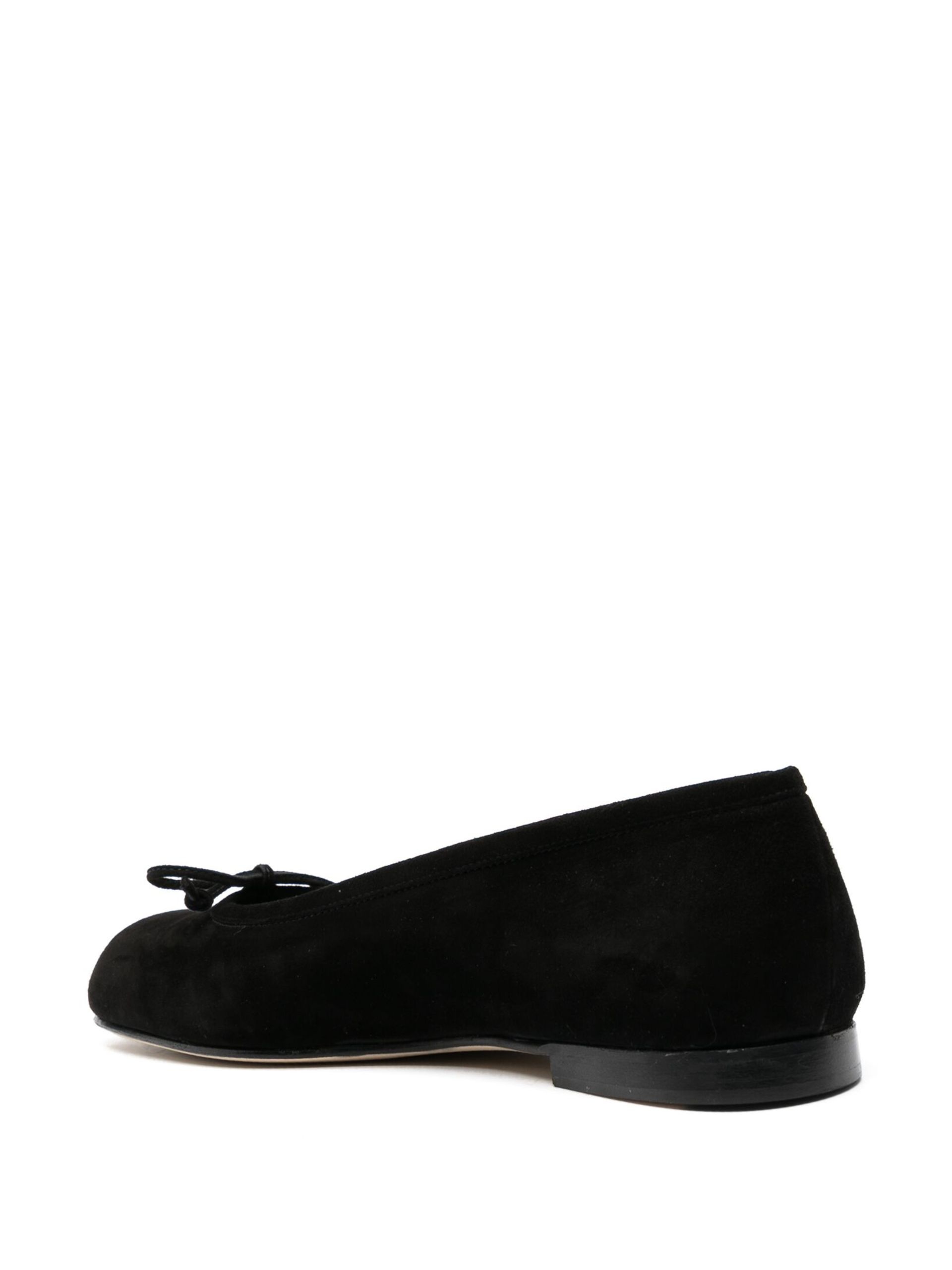 Black Veralli Leather Ballerina Shoes - 3