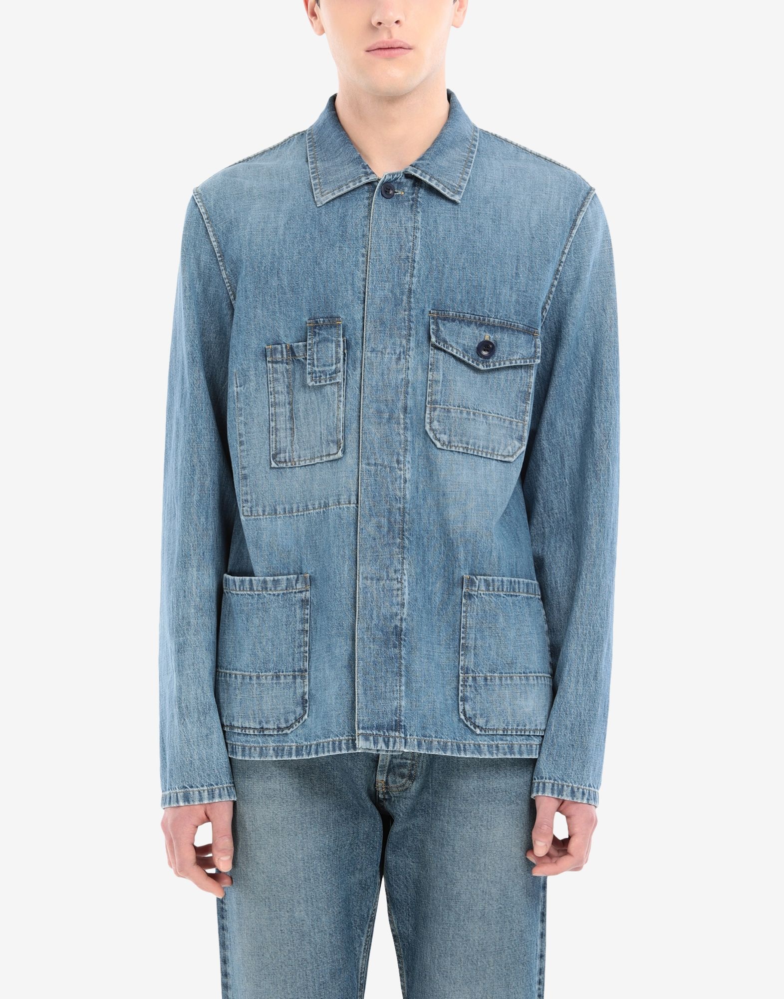 Outline denim shirt - 5