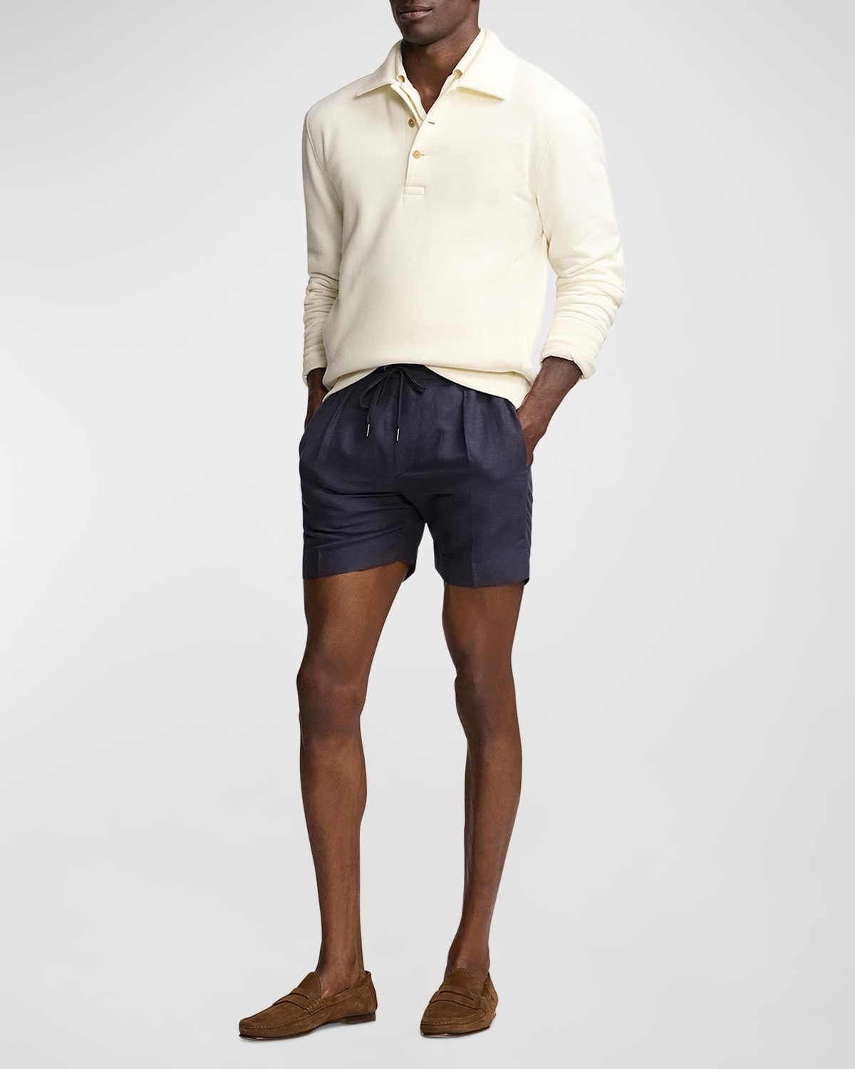 Men's Fleece Collared Sweatshirt - 1