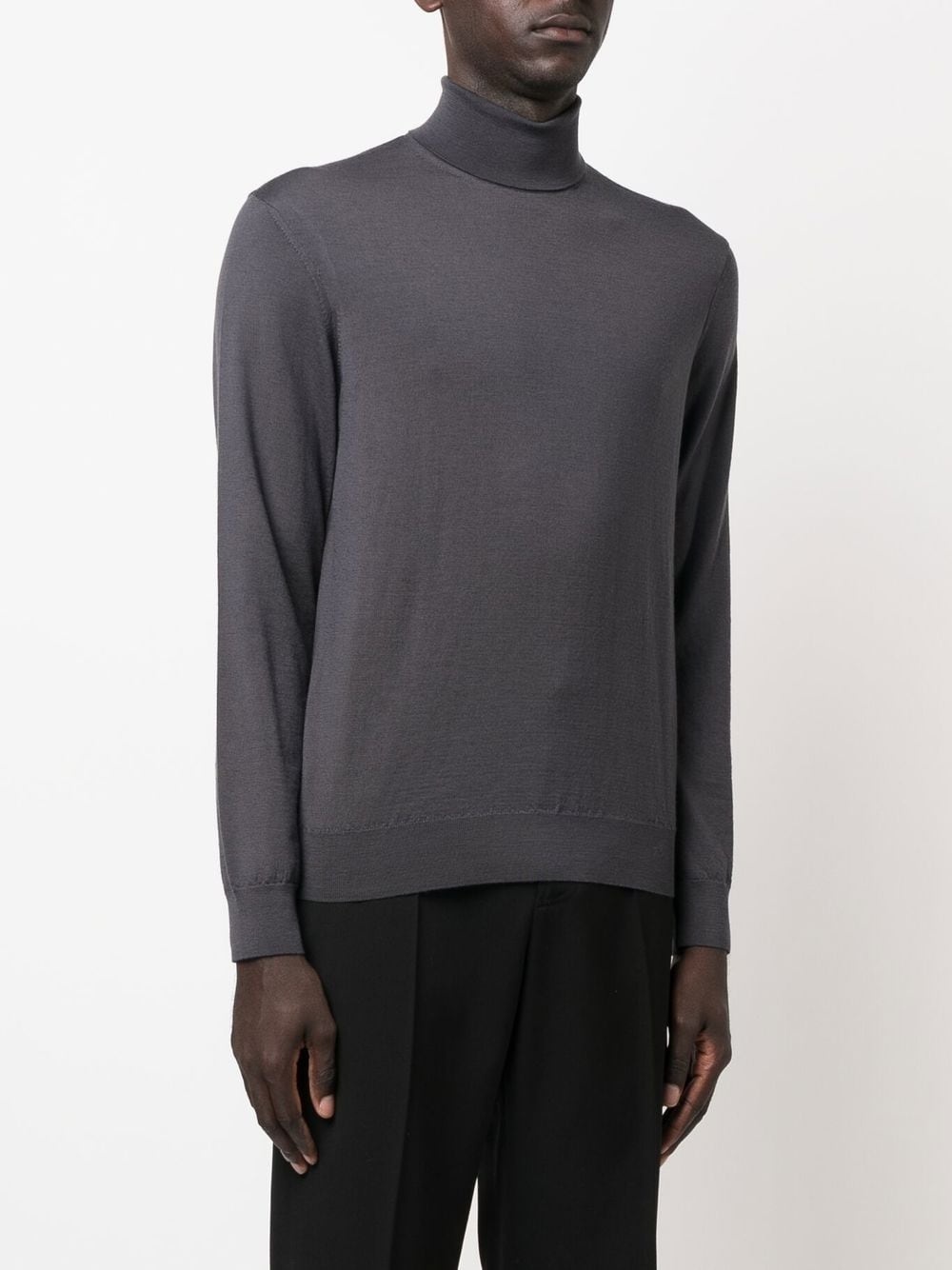 funnel-neck long-sleeve top - 3