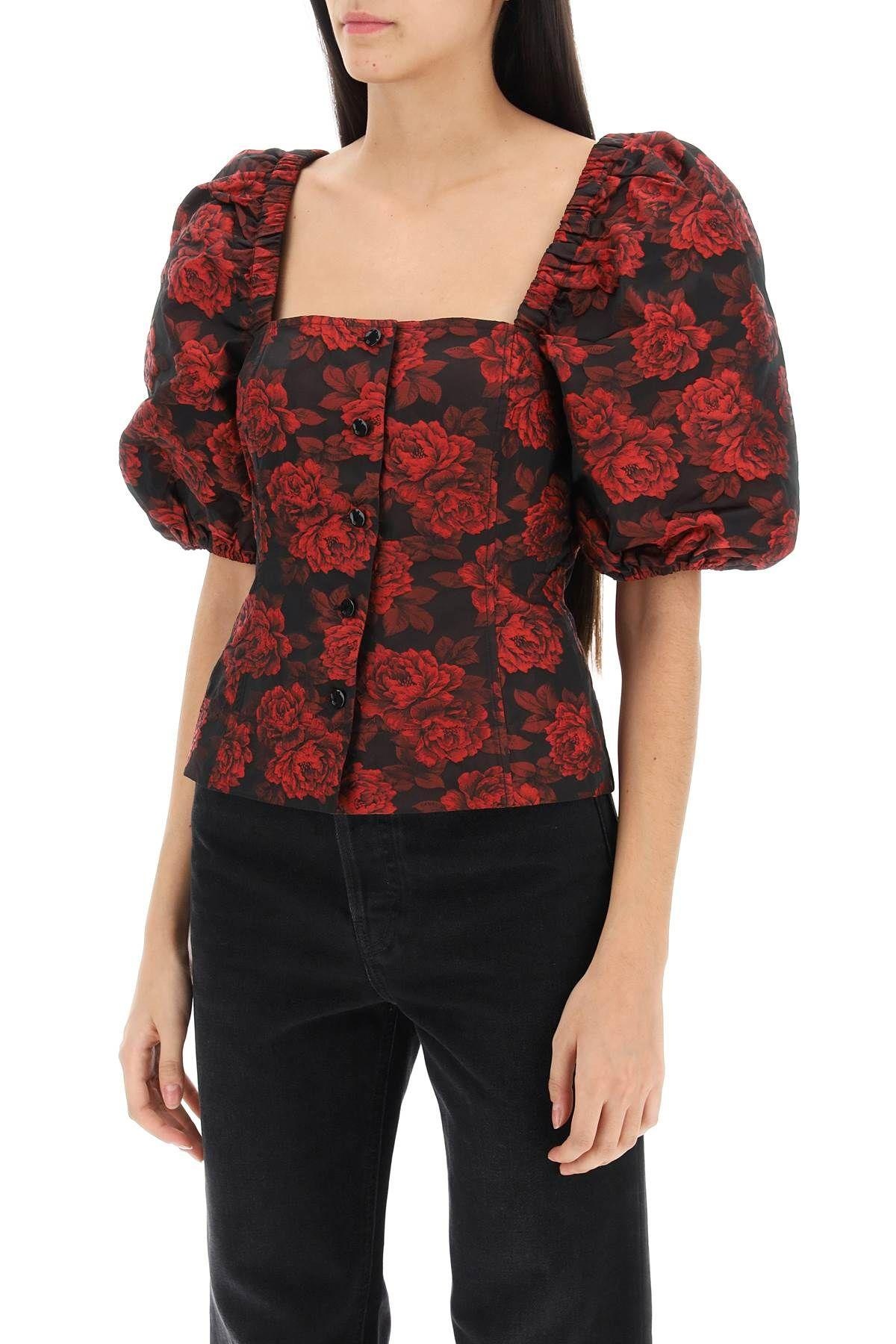 BLOUSE IN FLORAL JACQUARD - 5