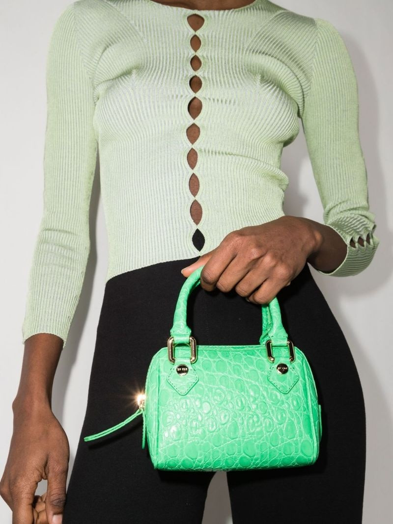 BY FAR Dora crocodile-effect tote bag outlook