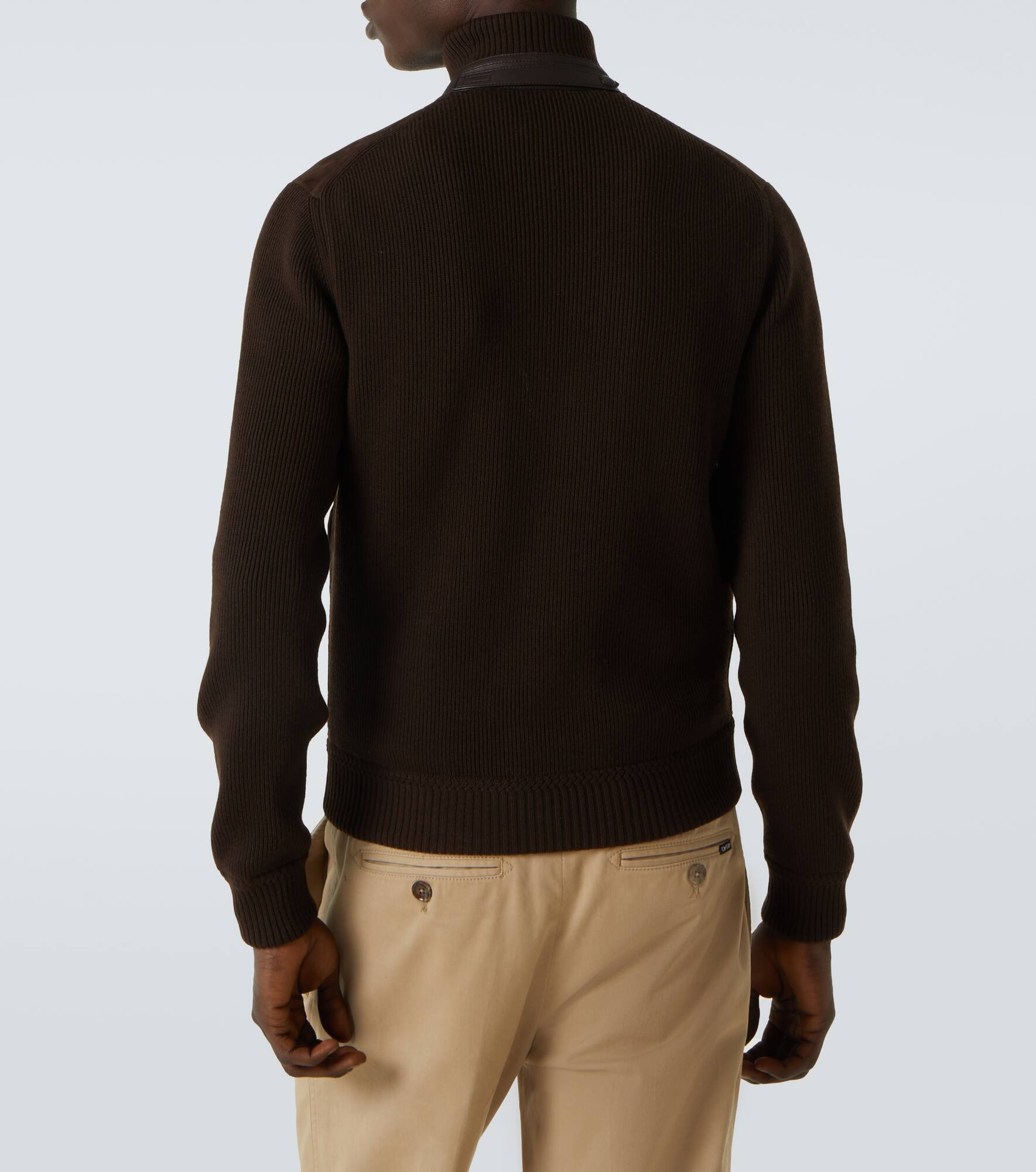 Wool and suede blouson - 4