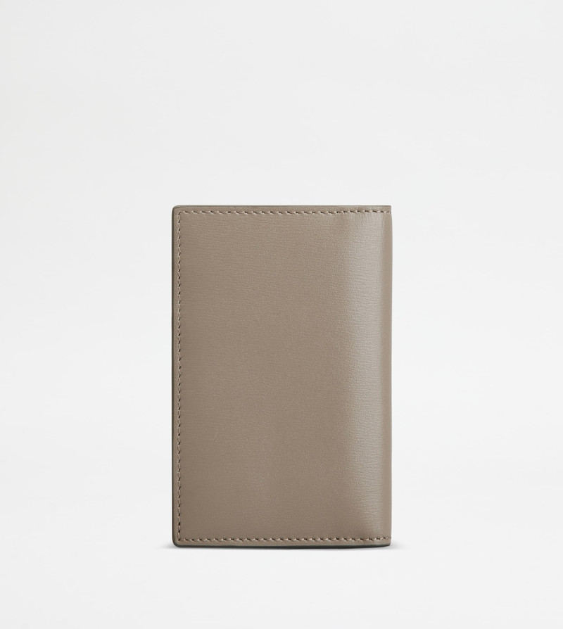 Tod's TOD'S CARD HOLDER IN LEATHER - GREY outlook