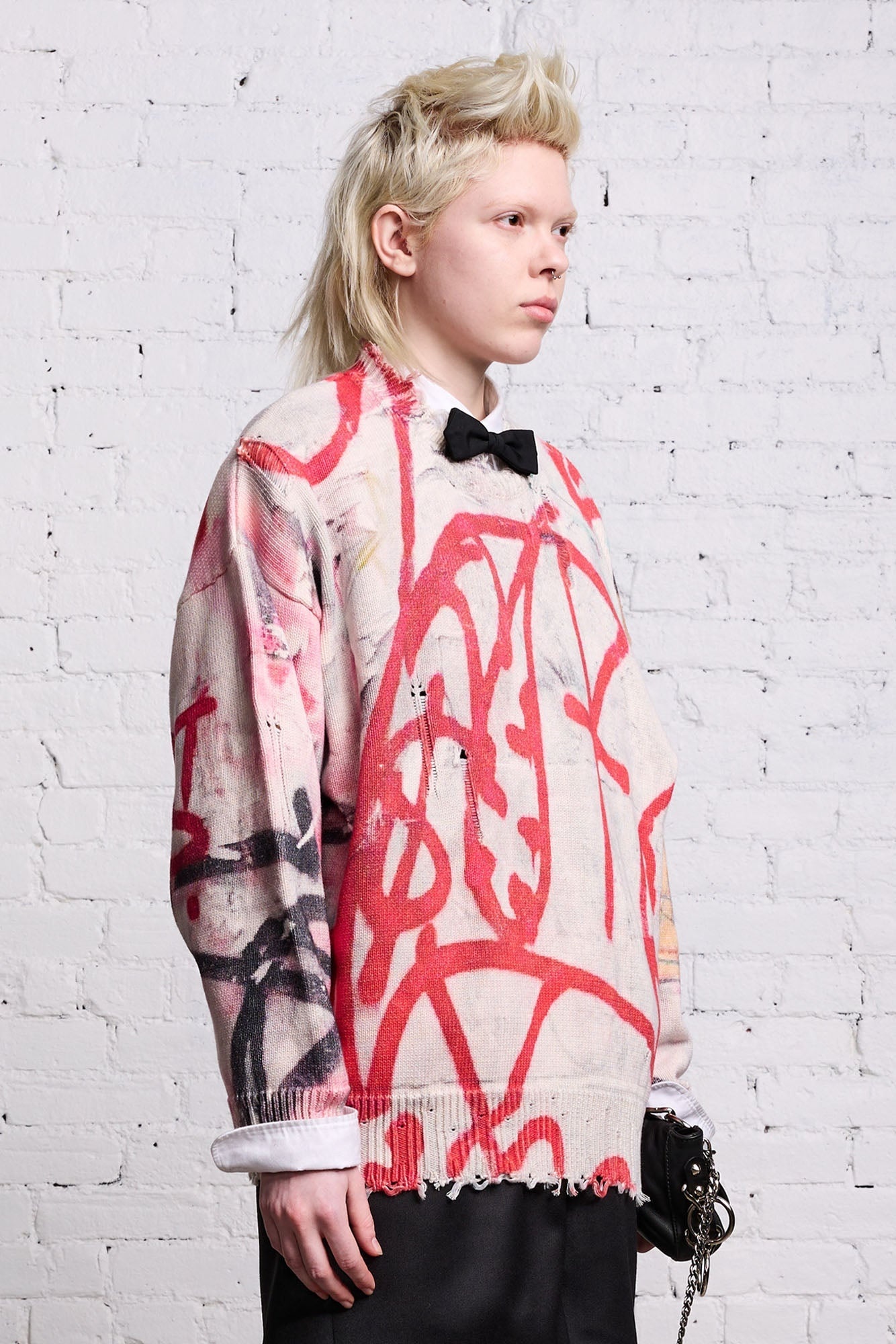 OVERSIZED SWEATER - ABSTRACT PRINT - 4