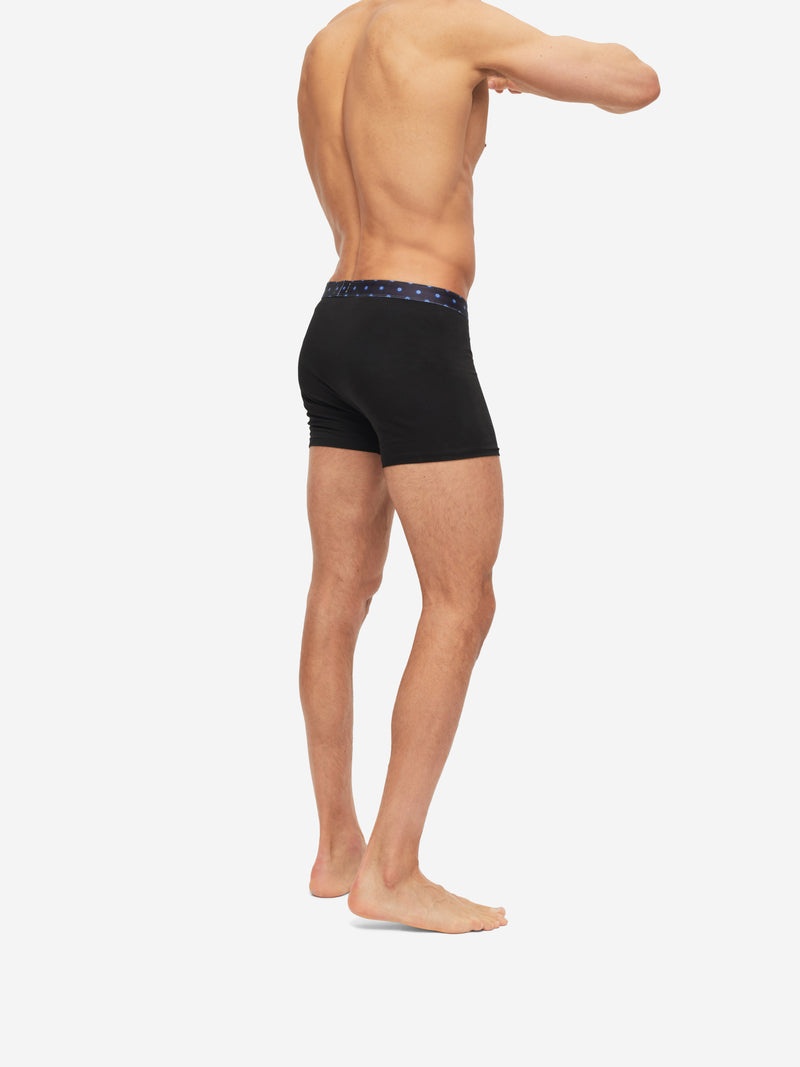 Men's Boxer Briefs Band 56 Pima Cotton Stretch Black - 6