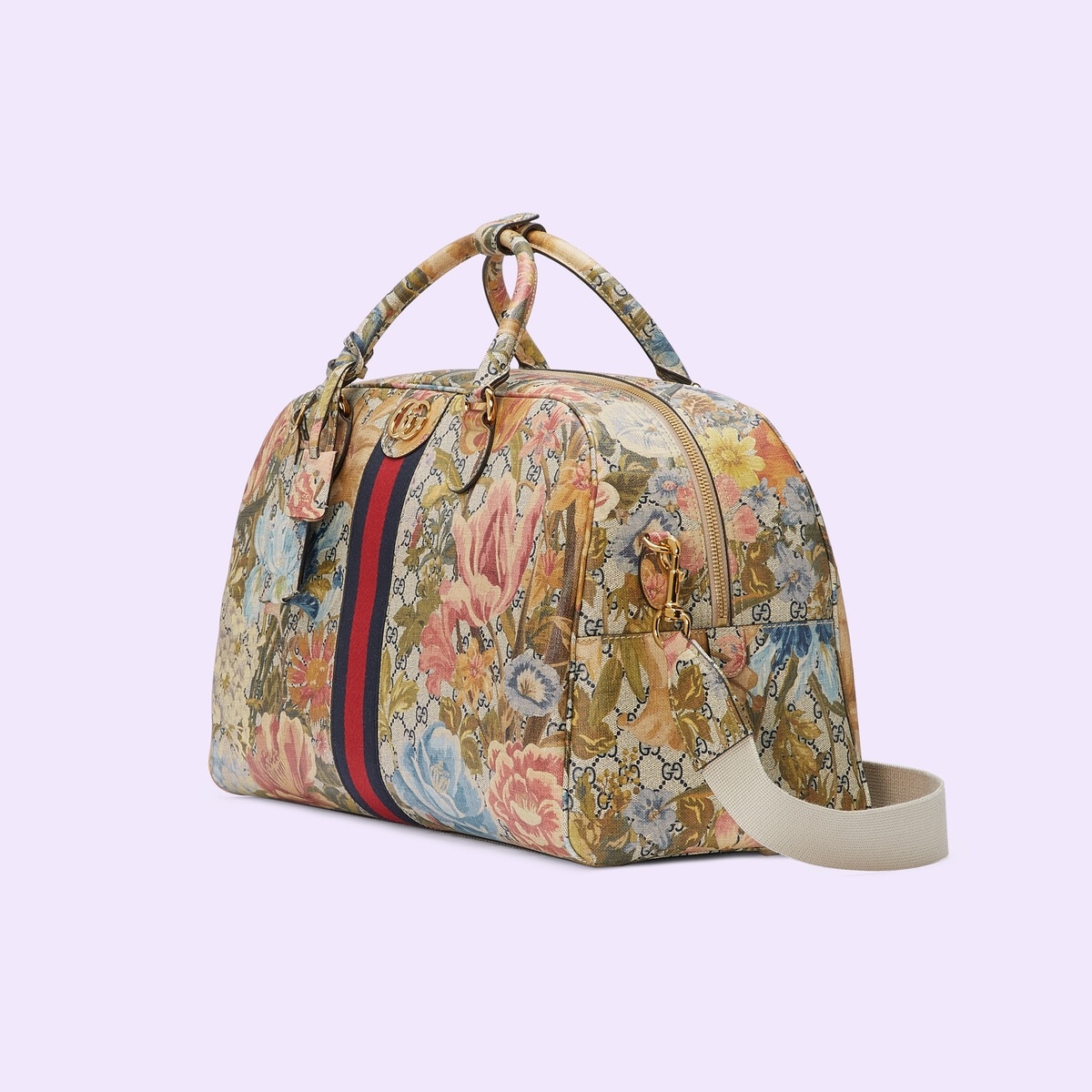 Ophidia Flora print large duffle bag - 2