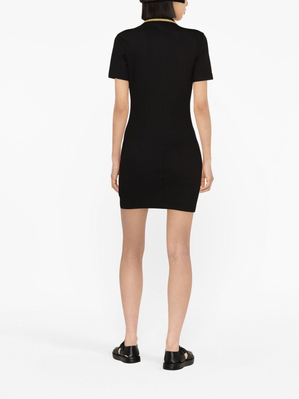 V-Emblem polo minidress - 4