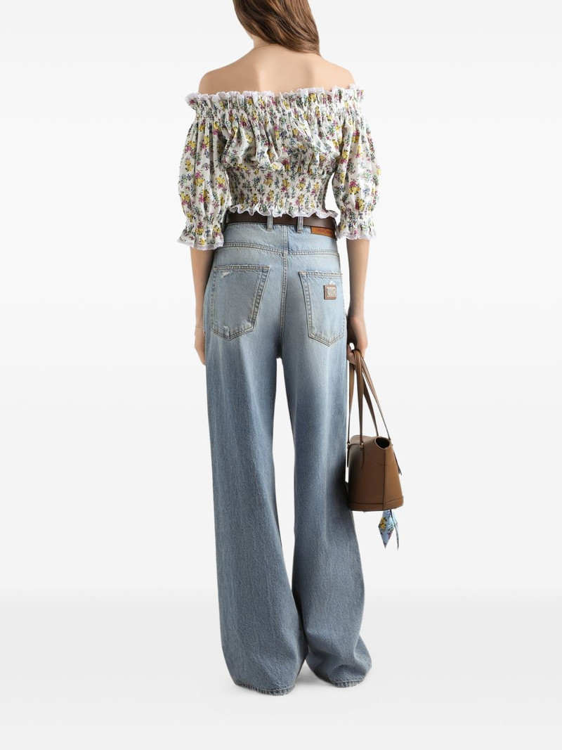 distressed wide-leg jeans 3
