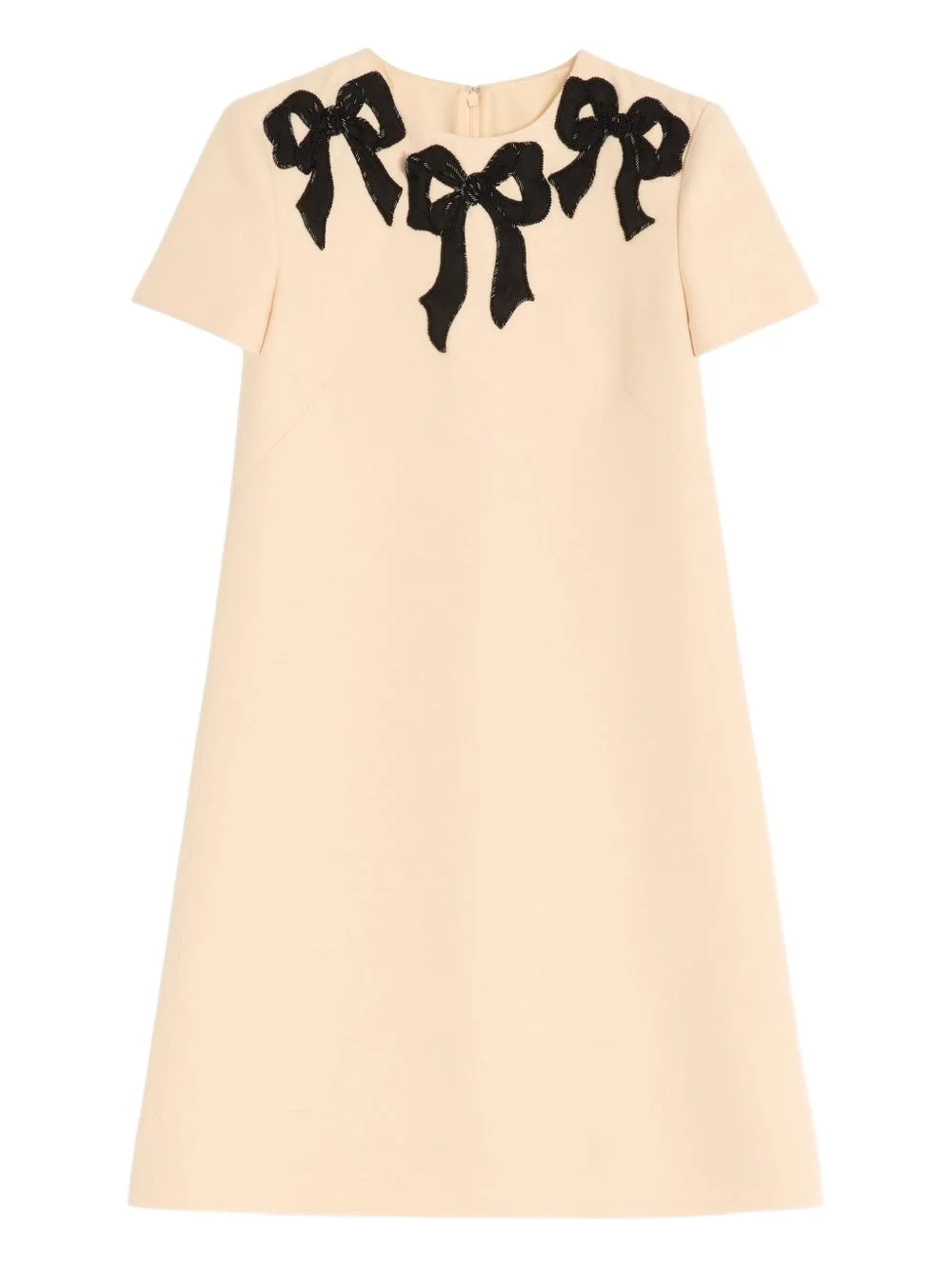 bow-embroidered dress - 1