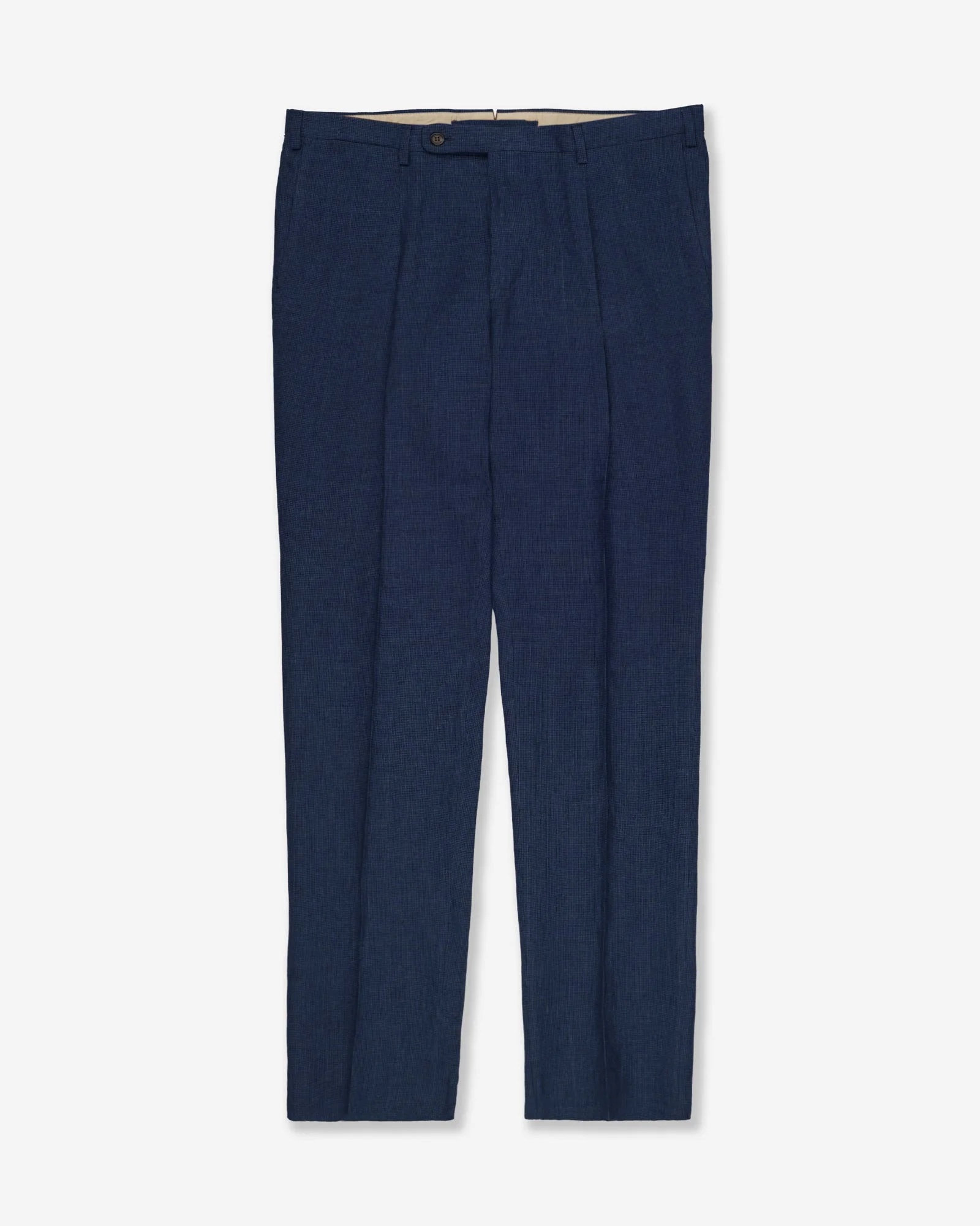 Regular fit patterned linen trousers - 1