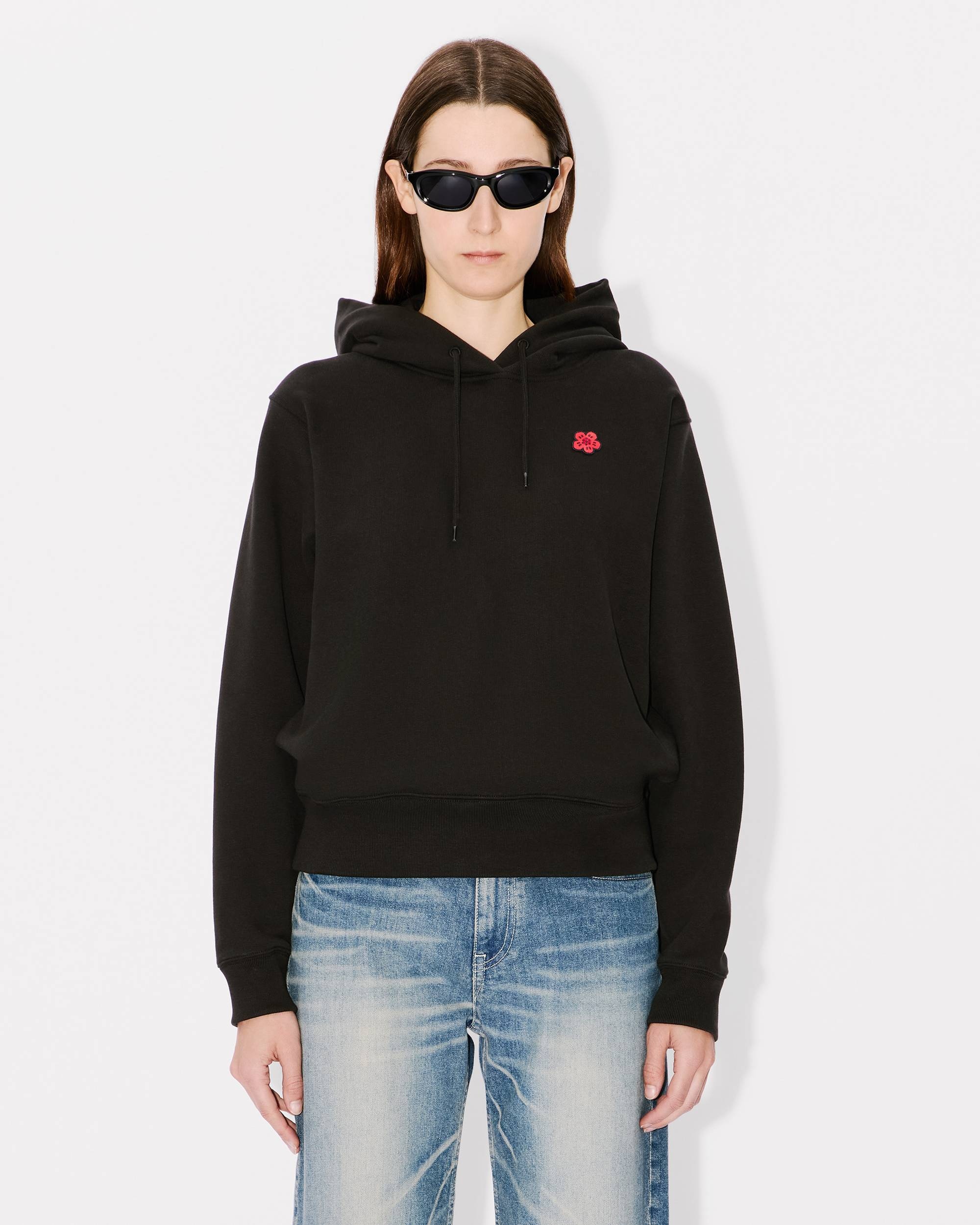 Kenzo❤️ WMNS) KENZO FW20 Tiger Head Embroidered Pattern hooded Long